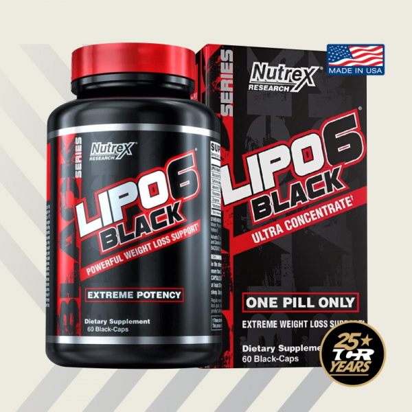 Lipo-6® Black Nutrex® UC - 60 Caps. - Fórmula USA